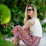 Charley Pant - Orchid Palazzo Tile