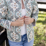 Emilia Jacket - Ecru Domino Tile