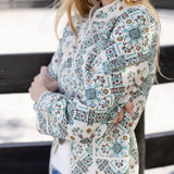 Emilia Jacket - Ecru Domino Tile