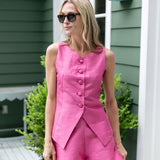 Tess Vest - French Rose