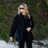 Oversized Dakota Jacket Velvet - Noir