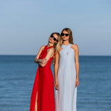 Camille Dress Linen - Chambray