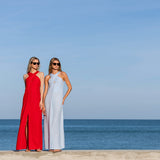 Camille Dress Linen - Rouge