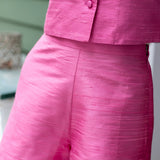 Kelly Short Dupioni -  French Rose