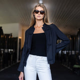 Mandarin Jacket Linen - Noir