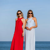 Camille Dress Linen - Rouge