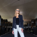 Mandarin Jacket Linen - Noir