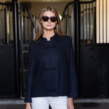 Mandarin Jacket Linen - Noir