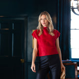 Tramell Top Dupioni - Cranberry