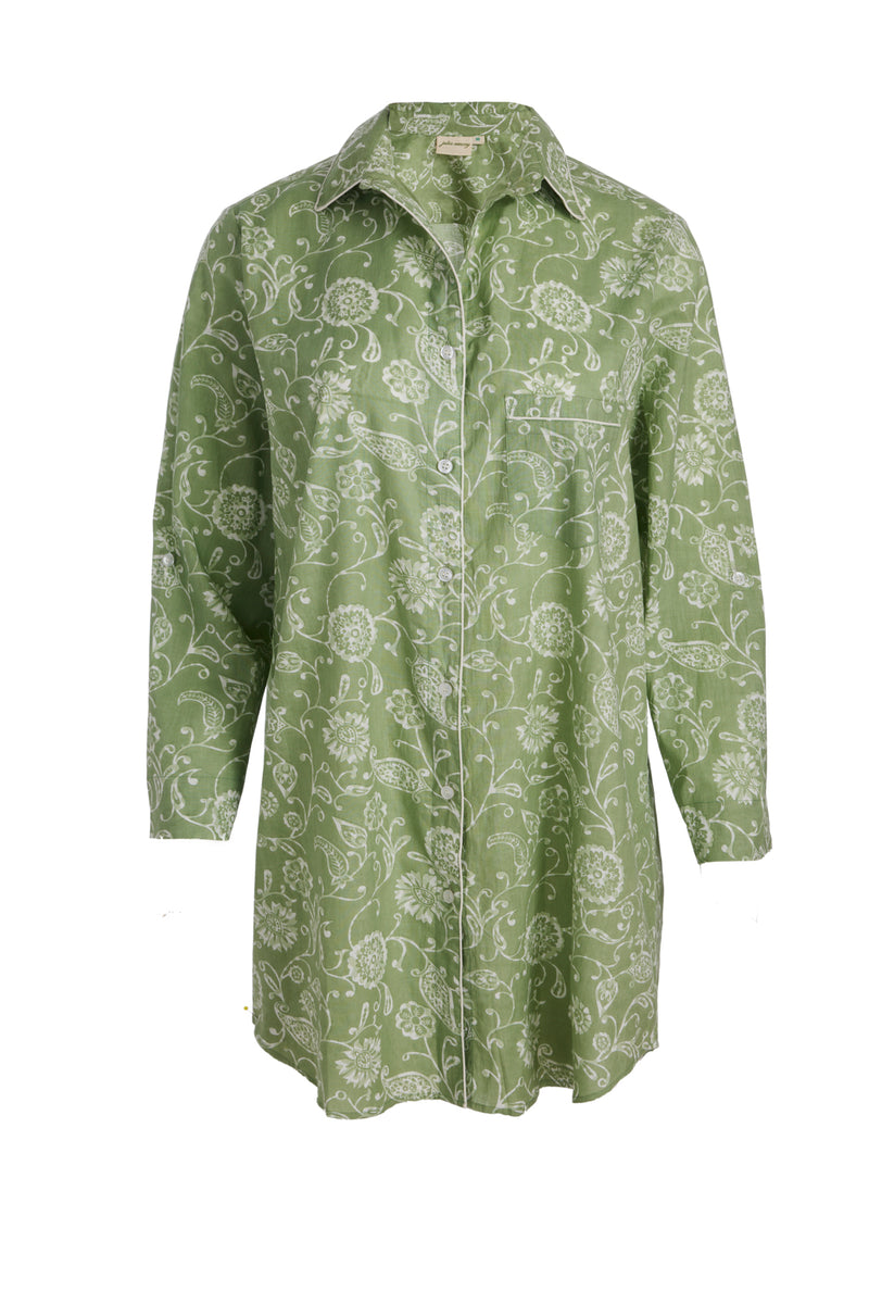 AERIN x JA Husband Shirt - Sage Petunia