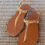JA x M. Gemi Treccina Sandal - Saddle