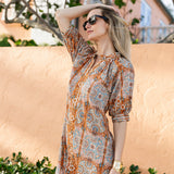 Cordelia Coatue Printed - Mocha Motif