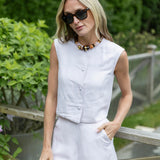 Blair Top Linen - Shell Pink