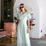 Mustique Pintuck Dress - Icy Mint