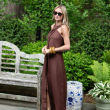 Camille Dress Linen - Coco