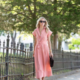 Betty Dress Linen - Terracotta