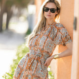 Cordelia Coatue Printed - Mocha Motif