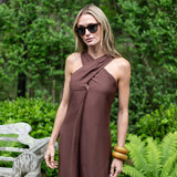 Camille Dress Linen - Coco