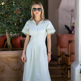 Mustique Pintuck Dress - Icy Mint
