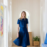 Circle Skirt Dupioni - Peacoat