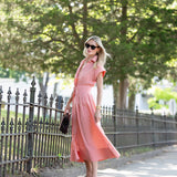 Betty Dress Linen - Terracotta
