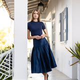 Circle Skirt Dupioni - Peacoat