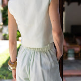 Blair Top Linen - Pistachio