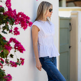 Ava Top Poplin - Blanc