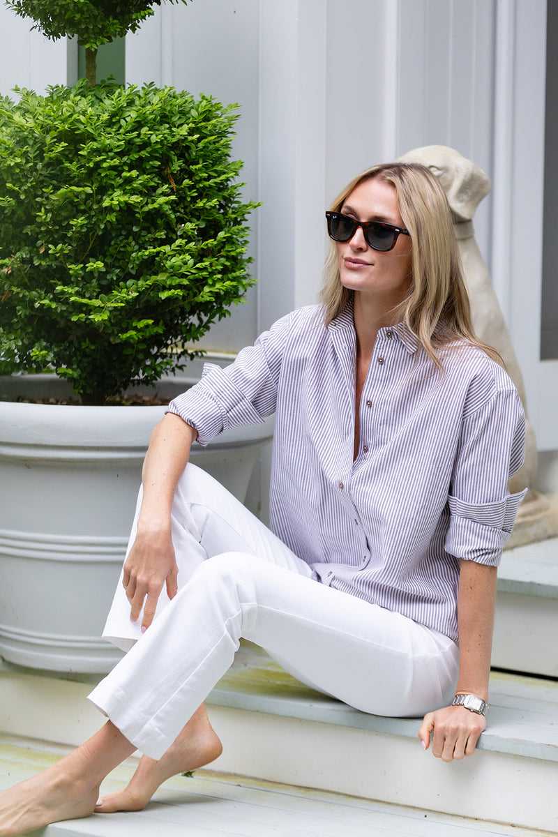Carolyn Shirt Striped - Coco