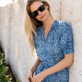 Cordelia Coatue Printed - Mykonos Blue Batik