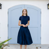 Circle Skirt Dupioni - Peacoat