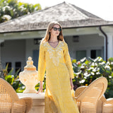Chloe Caftan Printed - Saffron Alsatian Vine