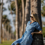 Cordelia Coatue Printed - Mykonos Blue Batik