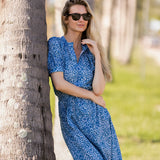 Cordelia Coatue Printed - Mykonos Blue Batik