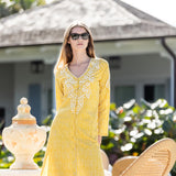 Chloe Caftan Printed - Saffron Alsatian Vine