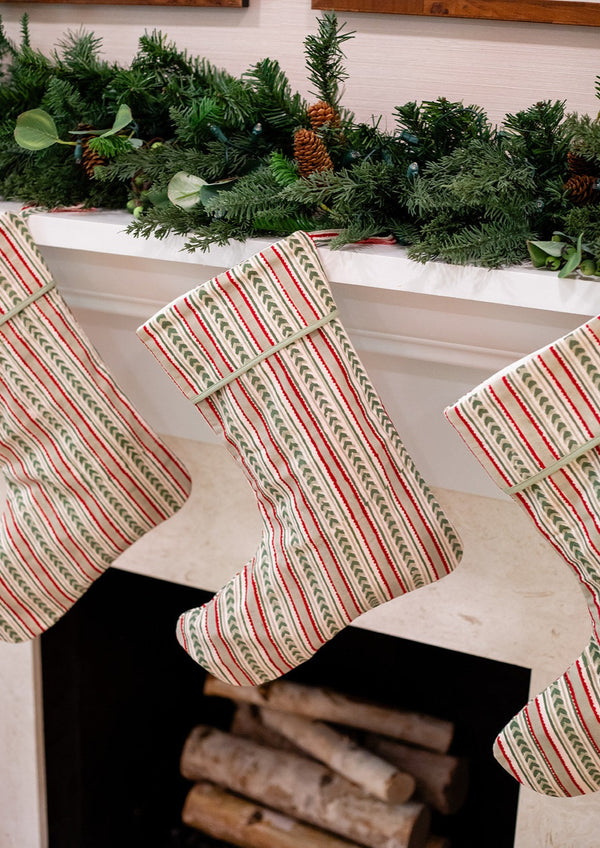 Christmas striped stocking