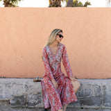 Chloe Caftan Printed - Celeste Paisley