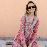 Chloe Caftan Printed - Celeste Paisley