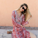 Chloe Caftan Printed - Celeste Paisley