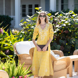 Chloe Caftan Printed - Saffron Alsatian Vine