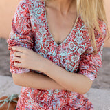 Chloe Caftan Printed - Celeste Paisley
