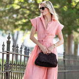 Betty Dress Linen - Terracotta