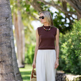 Obe Pant Linen - Blanc