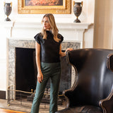 Tramell Top Dupioni - Noir