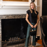 Tramell Top Dupioni - Noir