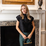 Tramell Top Dupioni - Noir