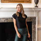 Tramell Top Dupioni - Noir