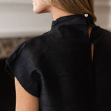 Tramell Top Dupioni - Noir