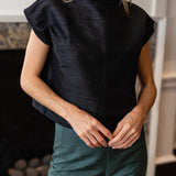 Tramell Top Dupioni - Noir