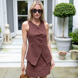 Tess Vest Cotton Slub - Coco